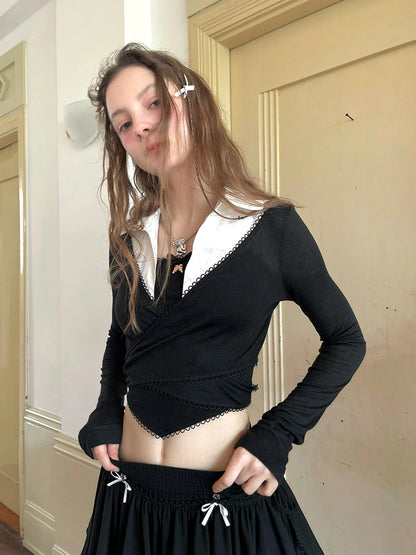 Butterfly Lace Up Crossover Ballet Top