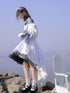 Daytoday Butterfly Lace Velvet Dress Inspired By Les Fleurs Du Mal V-Neck T-Shirt Long-Sleeve