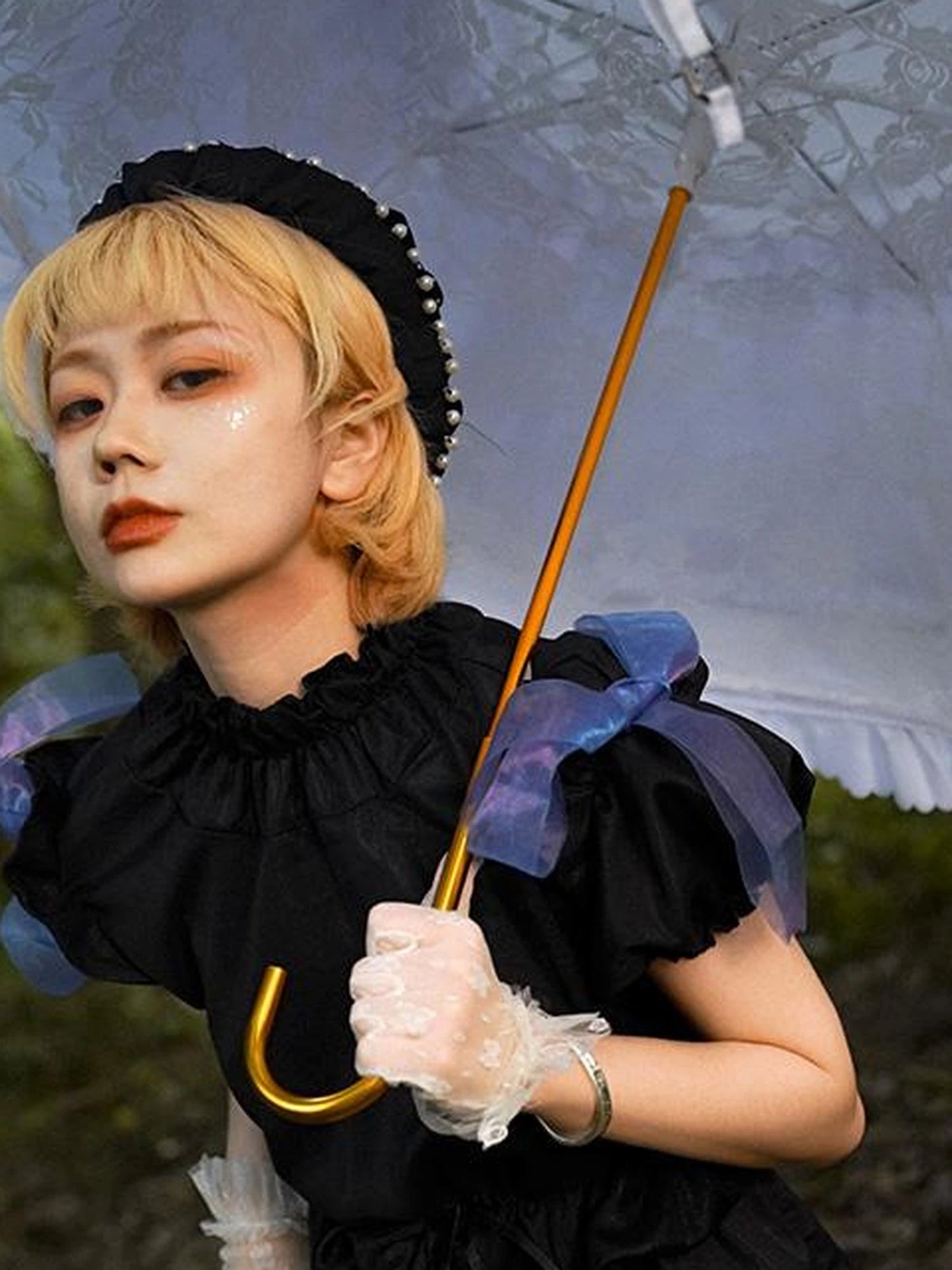 Butterfly Print Drawstring Skirt