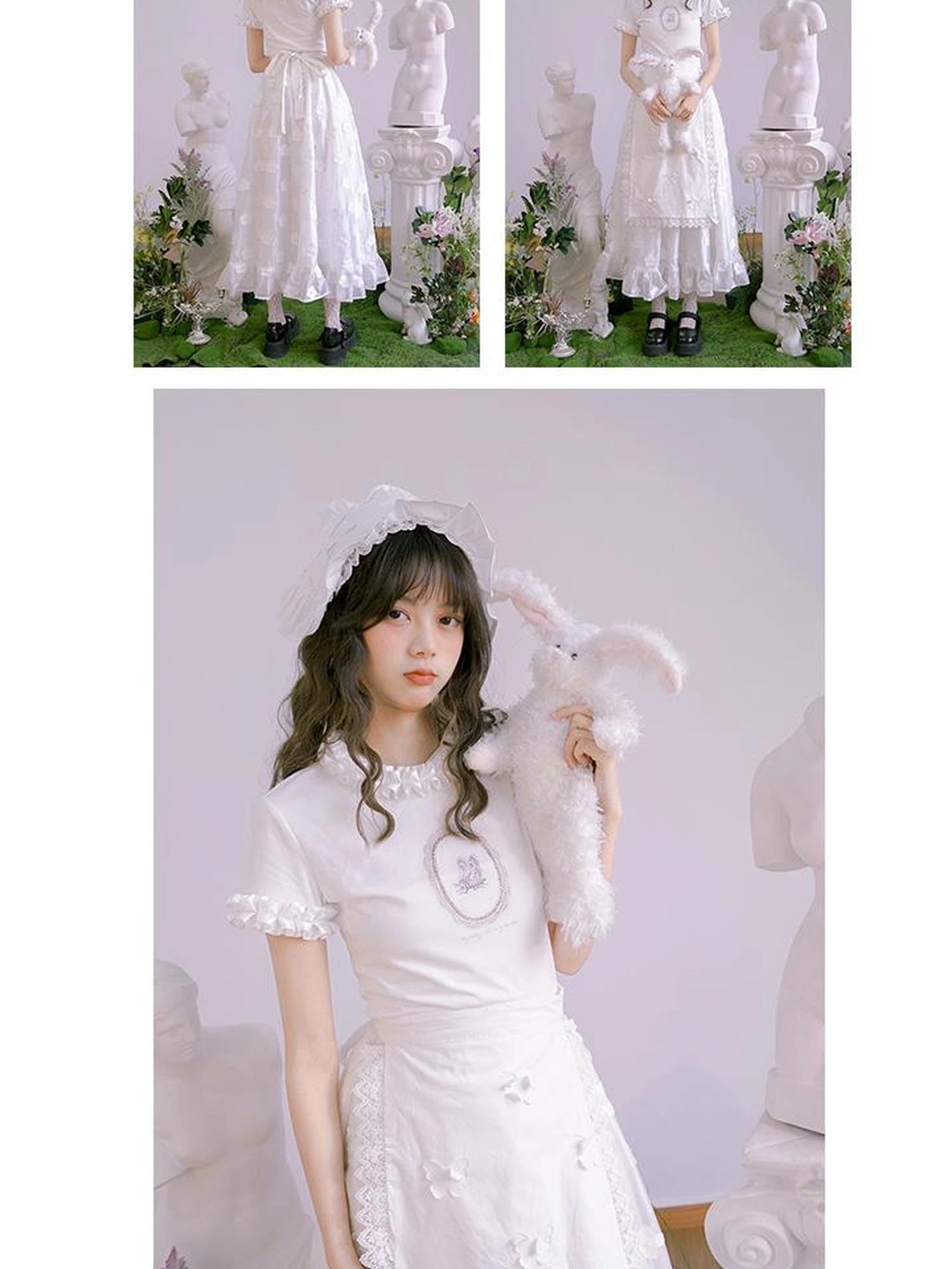 Butterfly Print Embroidered T Shirt With Lace Trim