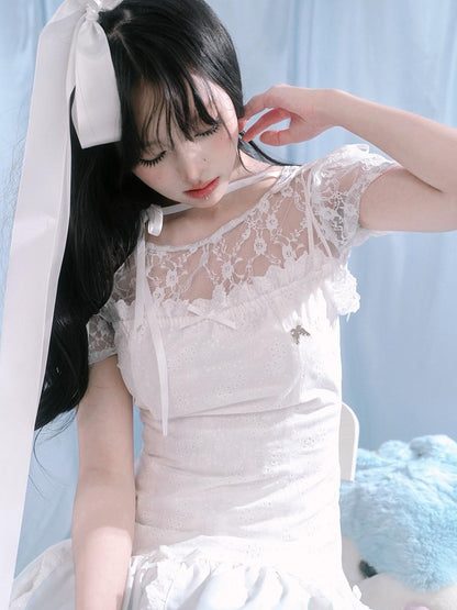 Daytoday Cherry Jacquard Lace Sheer Women&