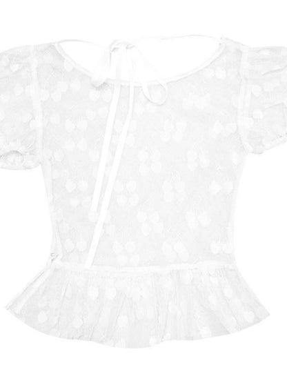 Daytoday Cherry Jacquard Lace Sheer Women&