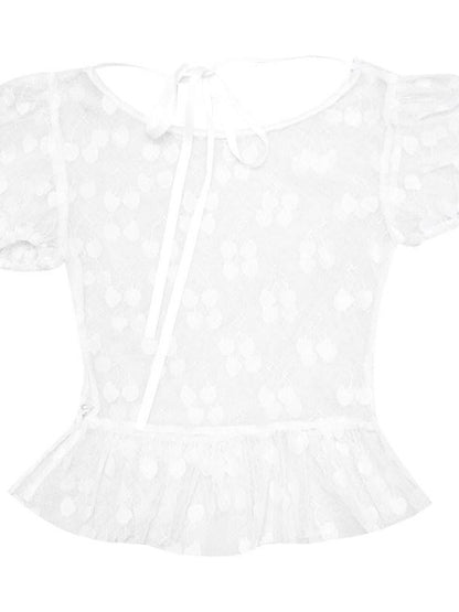 Daytoday Cherry Jacquard Lace Sheer Women&
