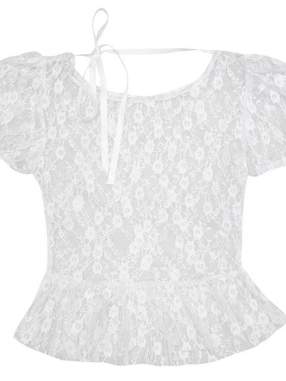Daytoday Cherry Jacquard Lace Sheer Women&
