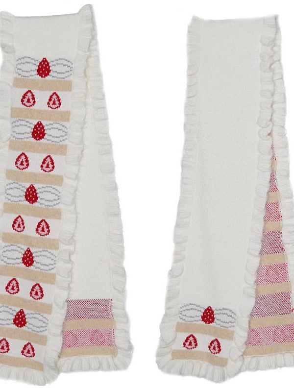 Daytoday Cream Strawberry Jacquard Ruffle Women&
