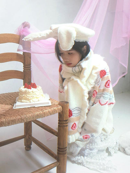 Daytoday Creamy Strawberry Jacquard Hooded Women&