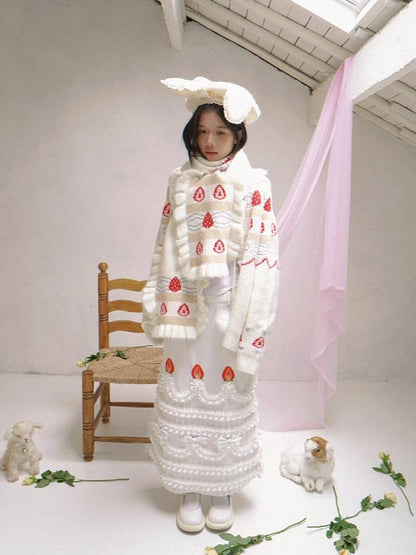 Daytoday Creamy Strawberry Jacquard Hooded Women&