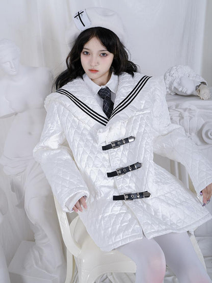 Daytoday Cross Rose Jacquard Black White Beret