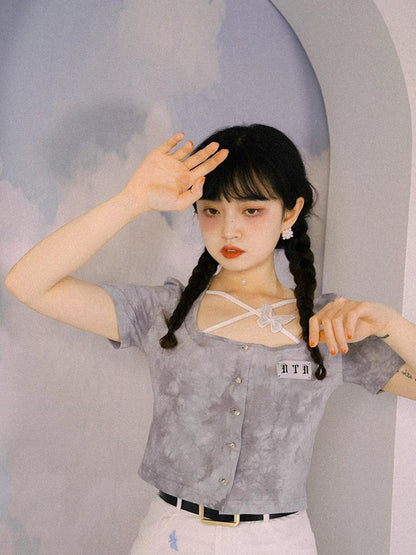 Cross Strap Camisole Knit Vest