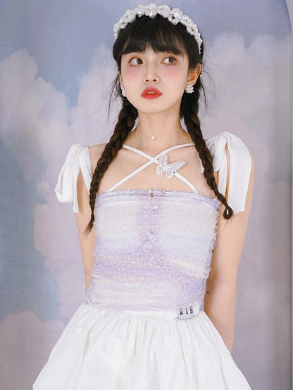 Cross Strap Camisole Knit Vest