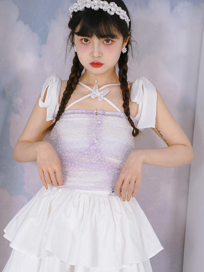 Daytoday Cross Strap Camisole Knit Vest