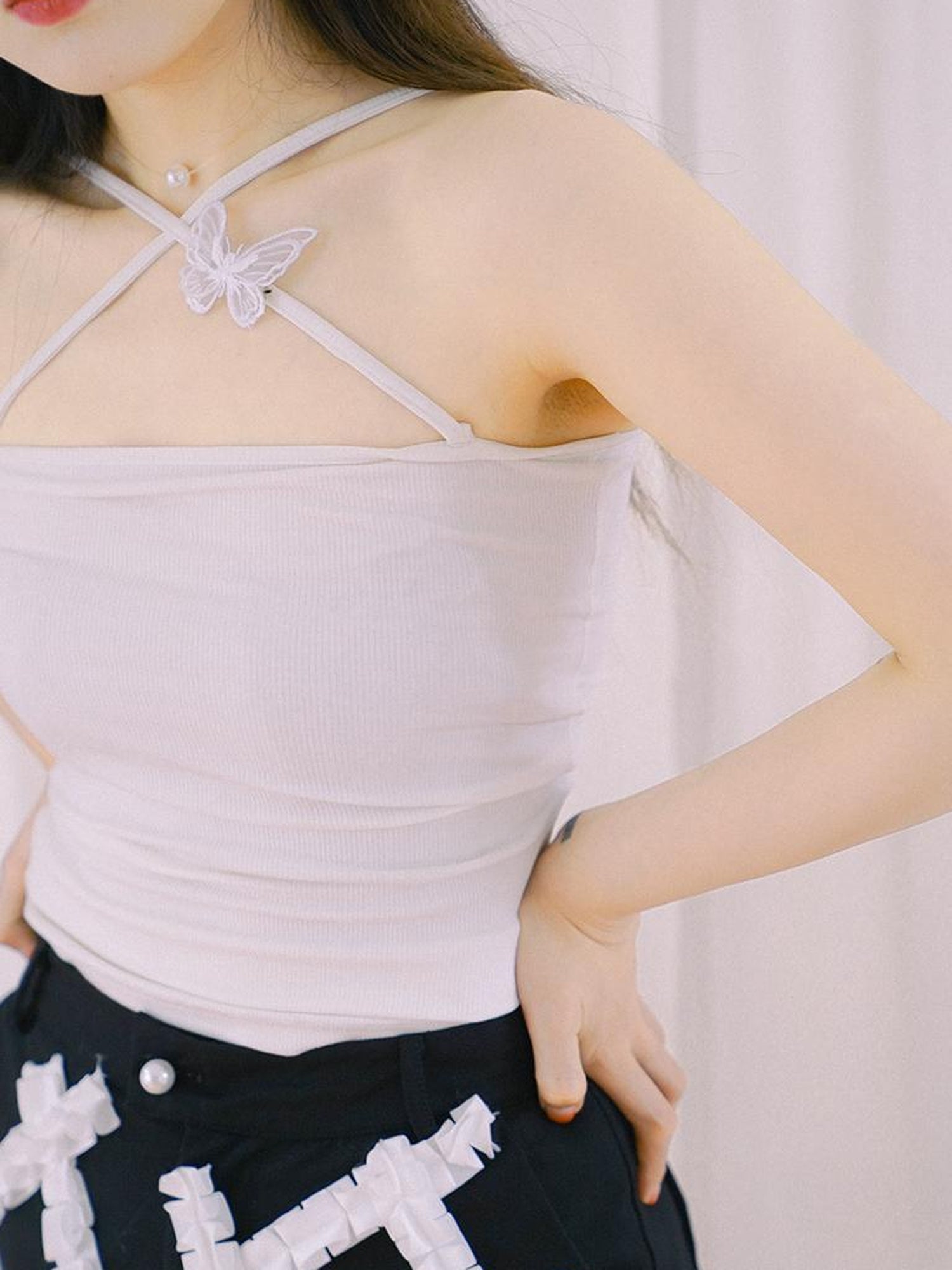 Daytoday Cross Strap Camisole Knit Vest