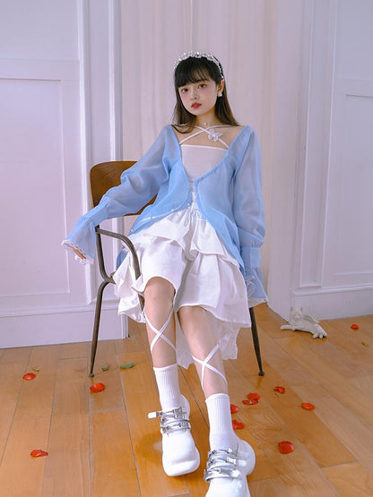 Daytoday Cross Strap Camisole Knit Vest