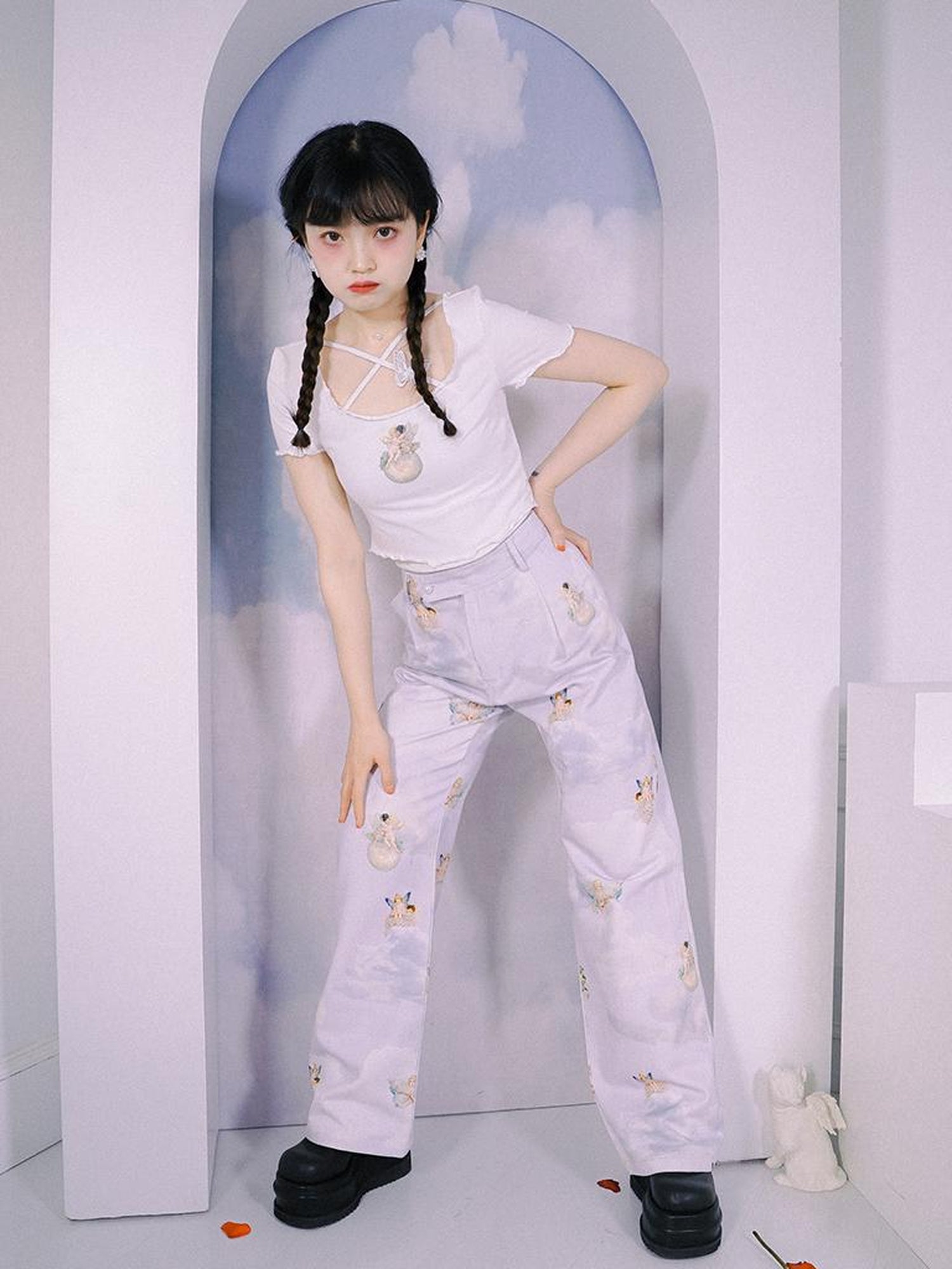 Daytoday Cross Strap Camisole Knit Vest