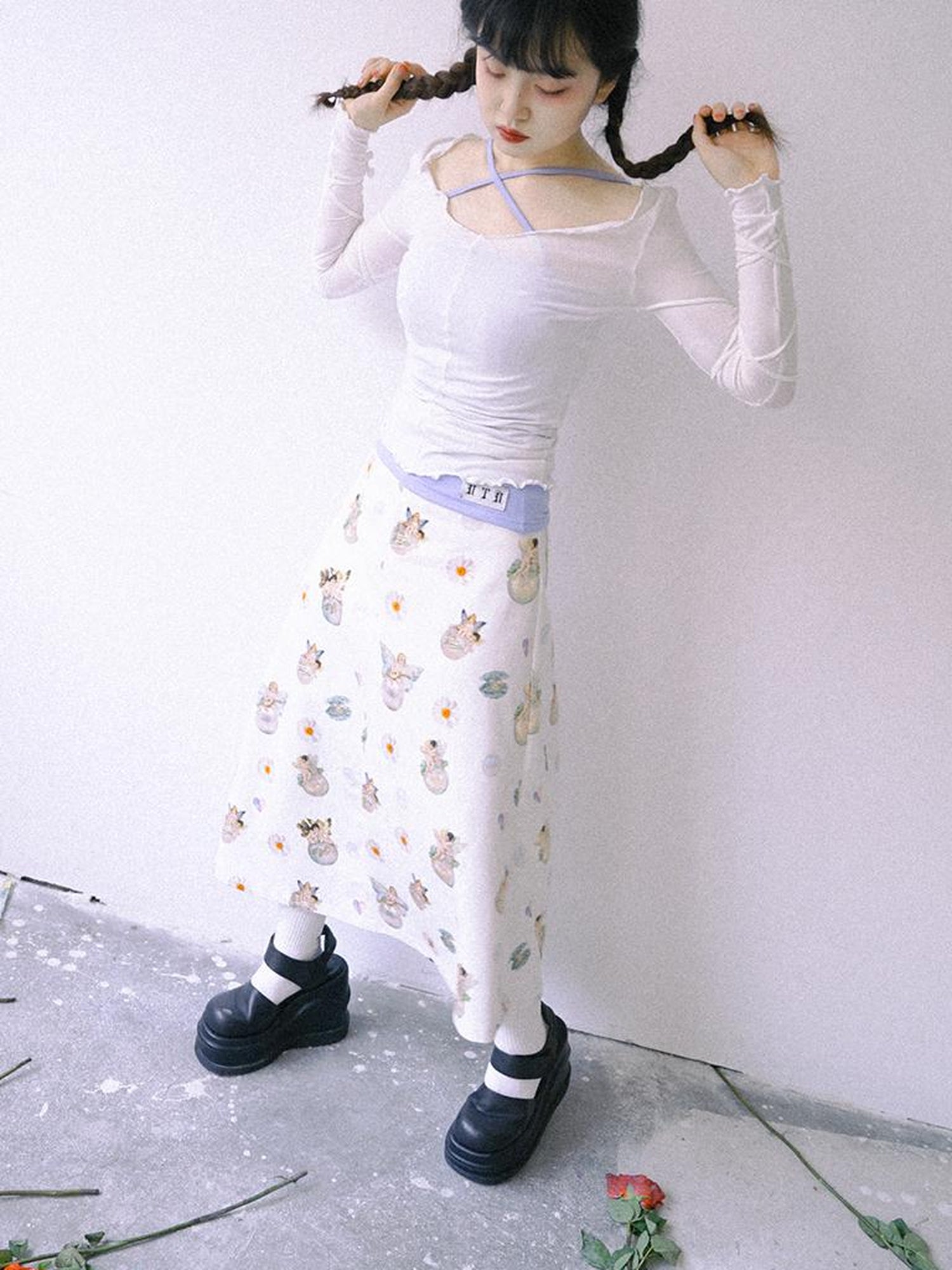 Daytoday Cross Strap Camisole Knit Vest