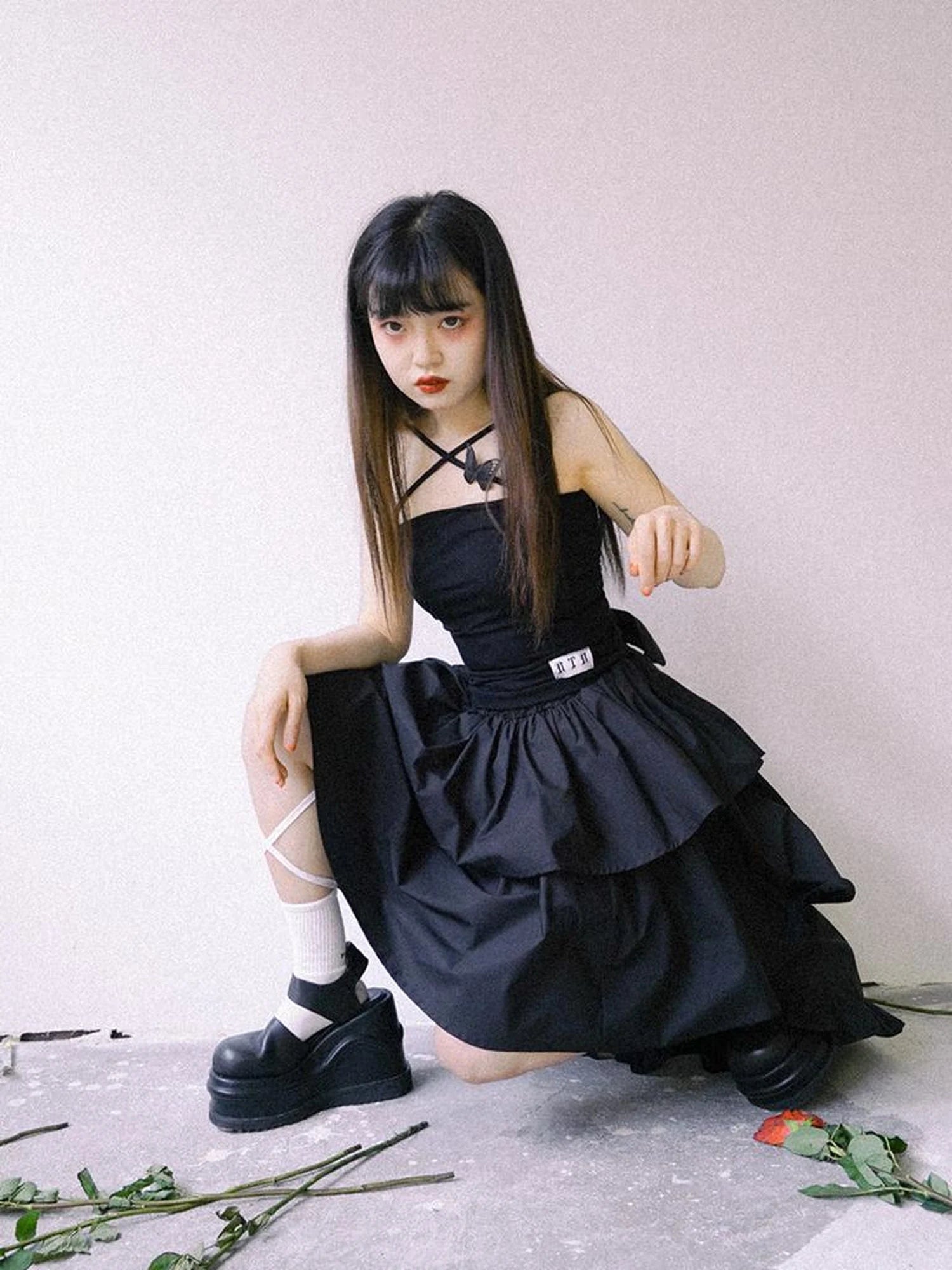 Cross Strap Camisole Knit Vest