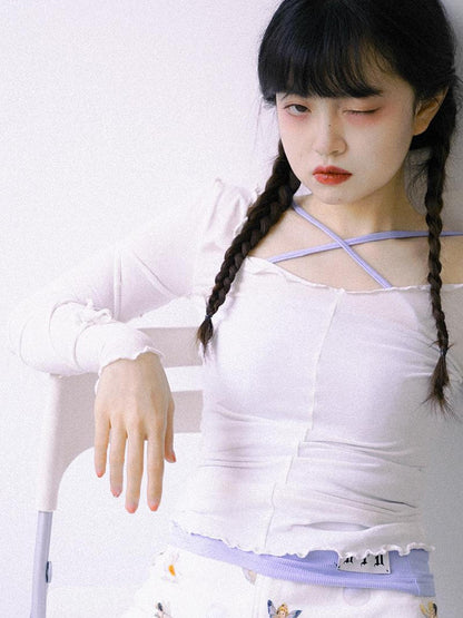 Daytoday Cross Strap Camisole Knit Vest