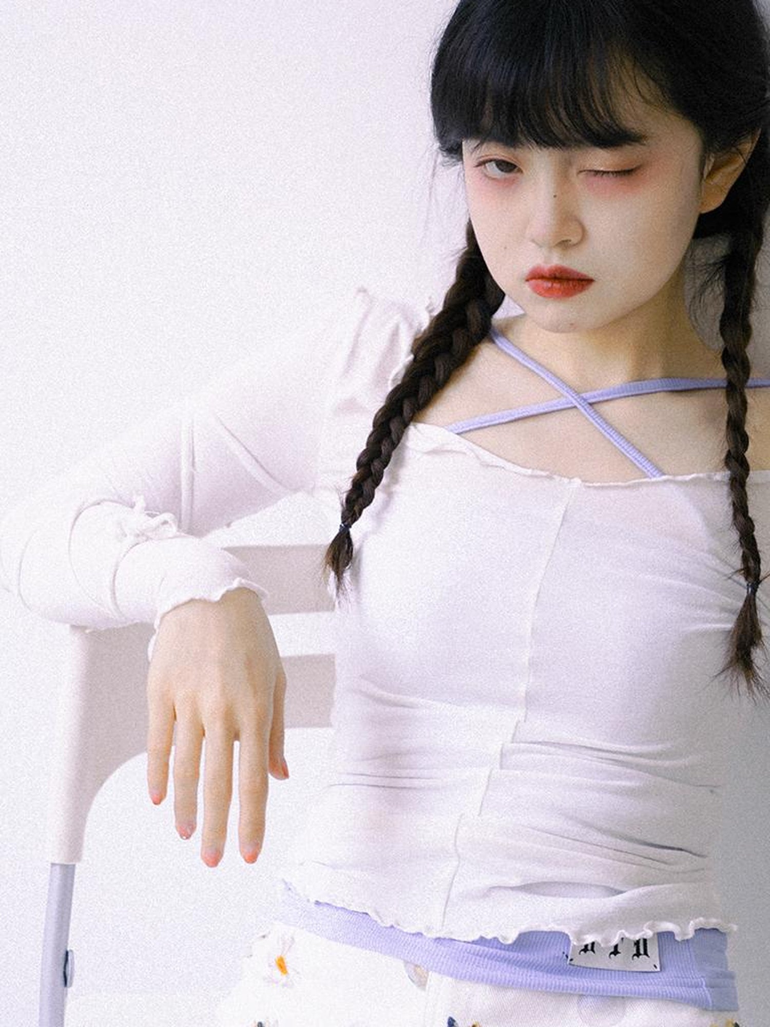 Daytoday Cross Strap Camisole Knit Vest
