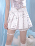 Daytoday Cute Bear Print Pleated Mini Skirt