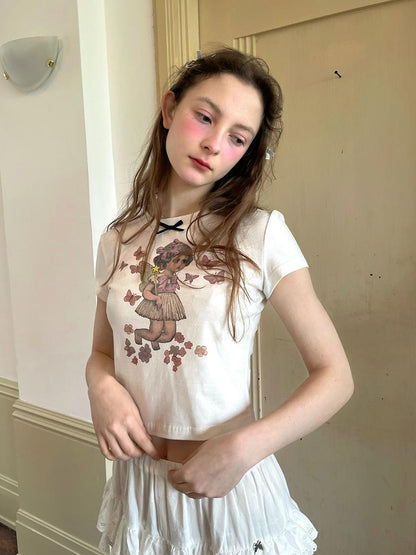 Daytoday Cute Fairy T Shirt Angel Tears Rude Fish Collab V Neck Long Sleeve