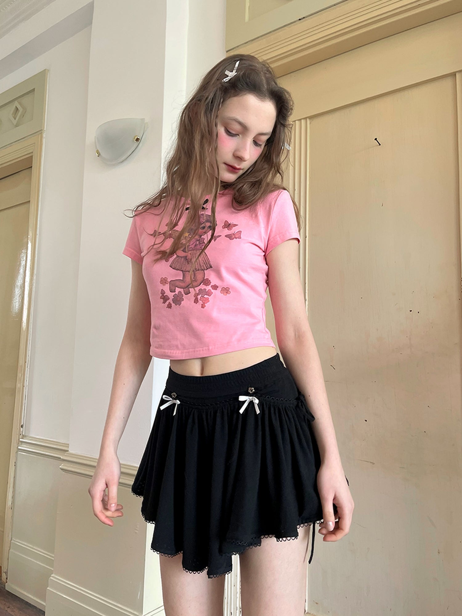 Daytoday Cute Fairy T Shirt Angel Tears Rude Fish Collab V Neck Long Sleeve