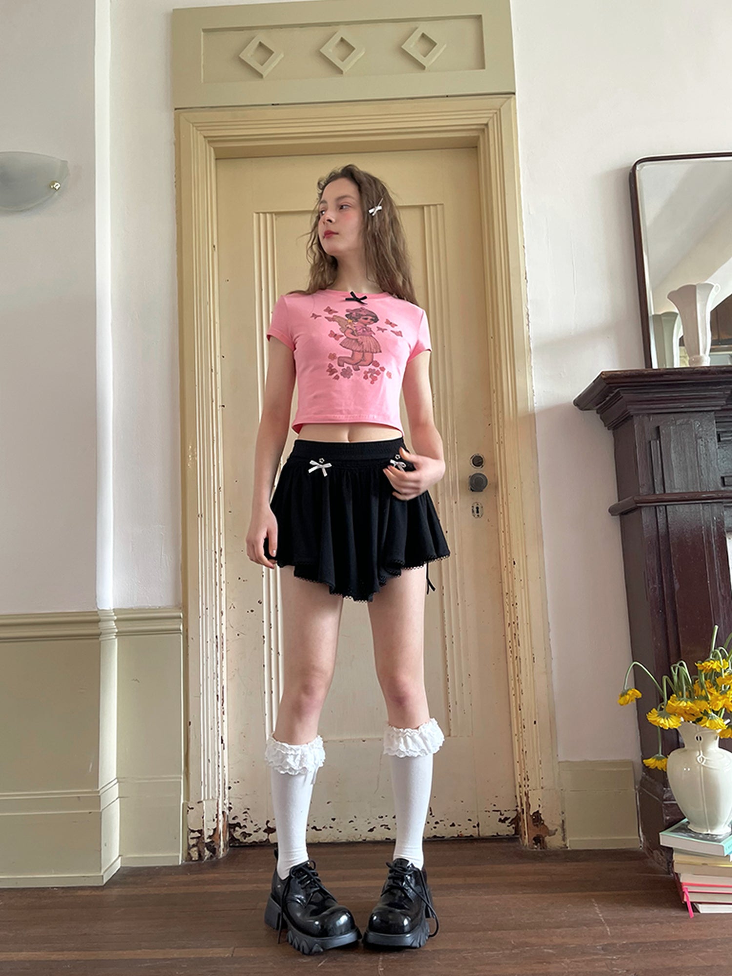 Daytoday Cute Fairy T Shirt Angel Tears Rude Fish Collab V Neck Long Sleeve