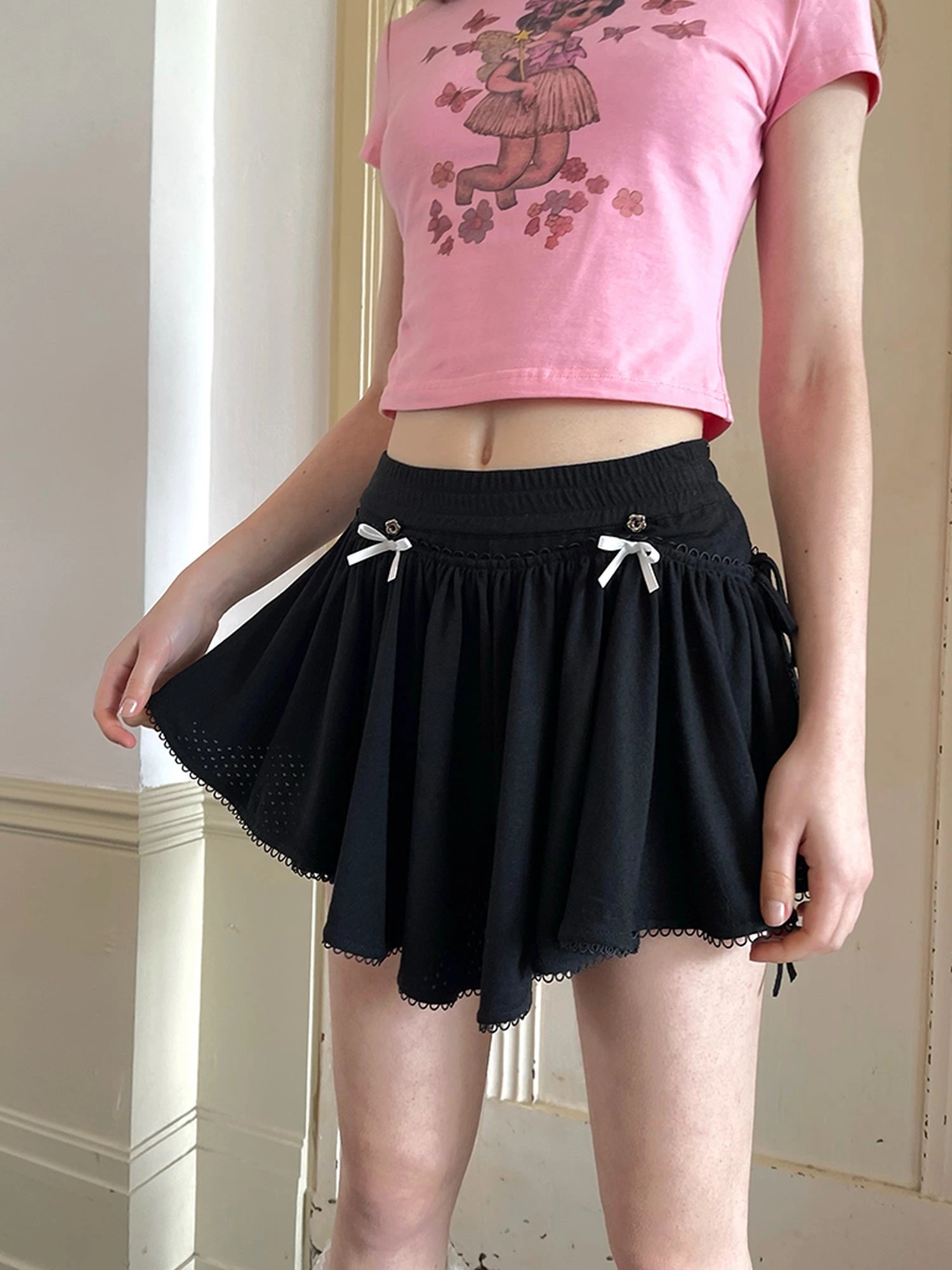 Cute Fairy T Shirt Angel Tears Rude Fish Collab V Neck Long Sleeve