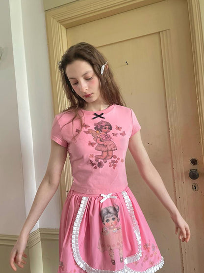 Daytoday Cute Fairy T Shirt Angel Tears Rude Fish Collab V Neck Long Sleeve