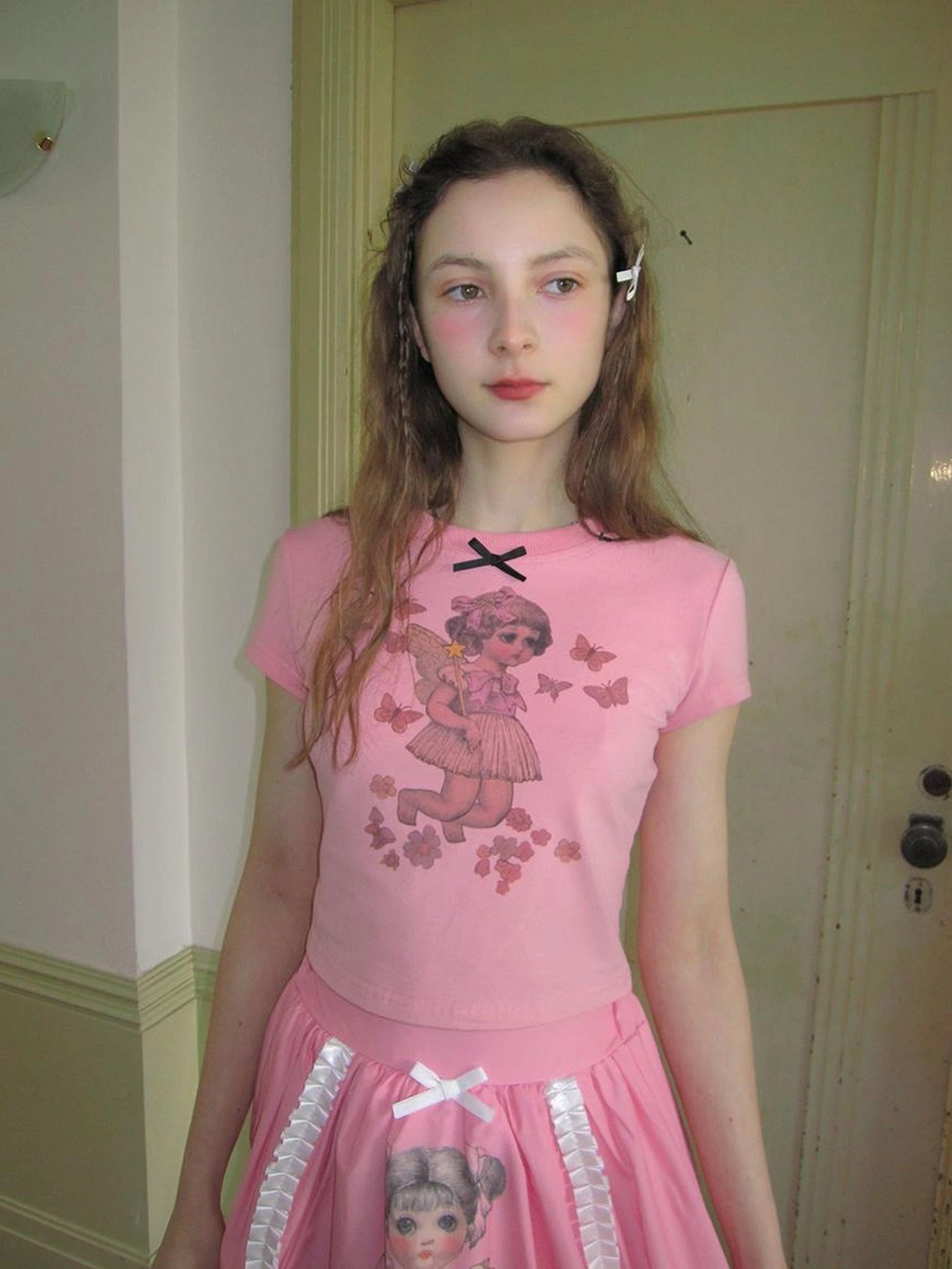 Cute Fairy T Shirt Angel Tears Rude Fish Collab V Neck Long Sleeve