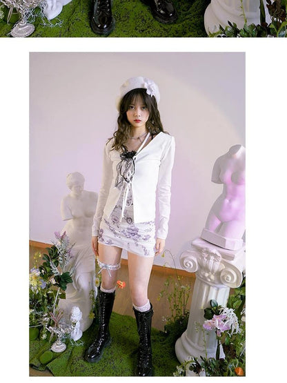 Cute Print Slip Dress With Artist Collab Design