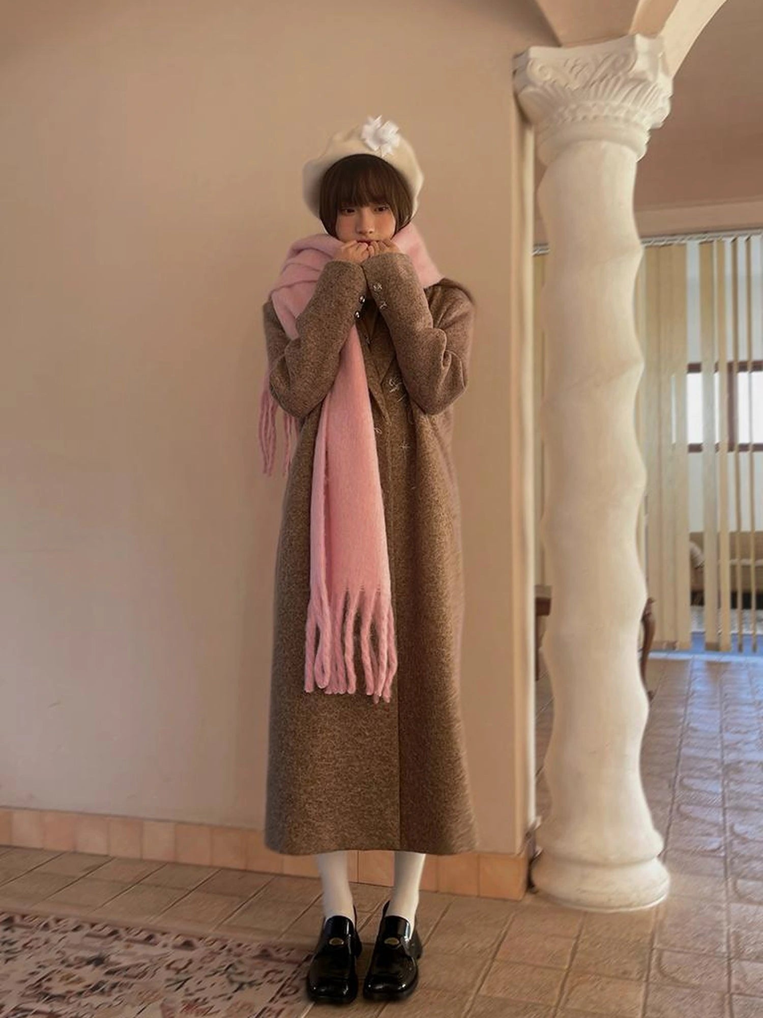 Day To Day Absurd Garden Fringed Scarf