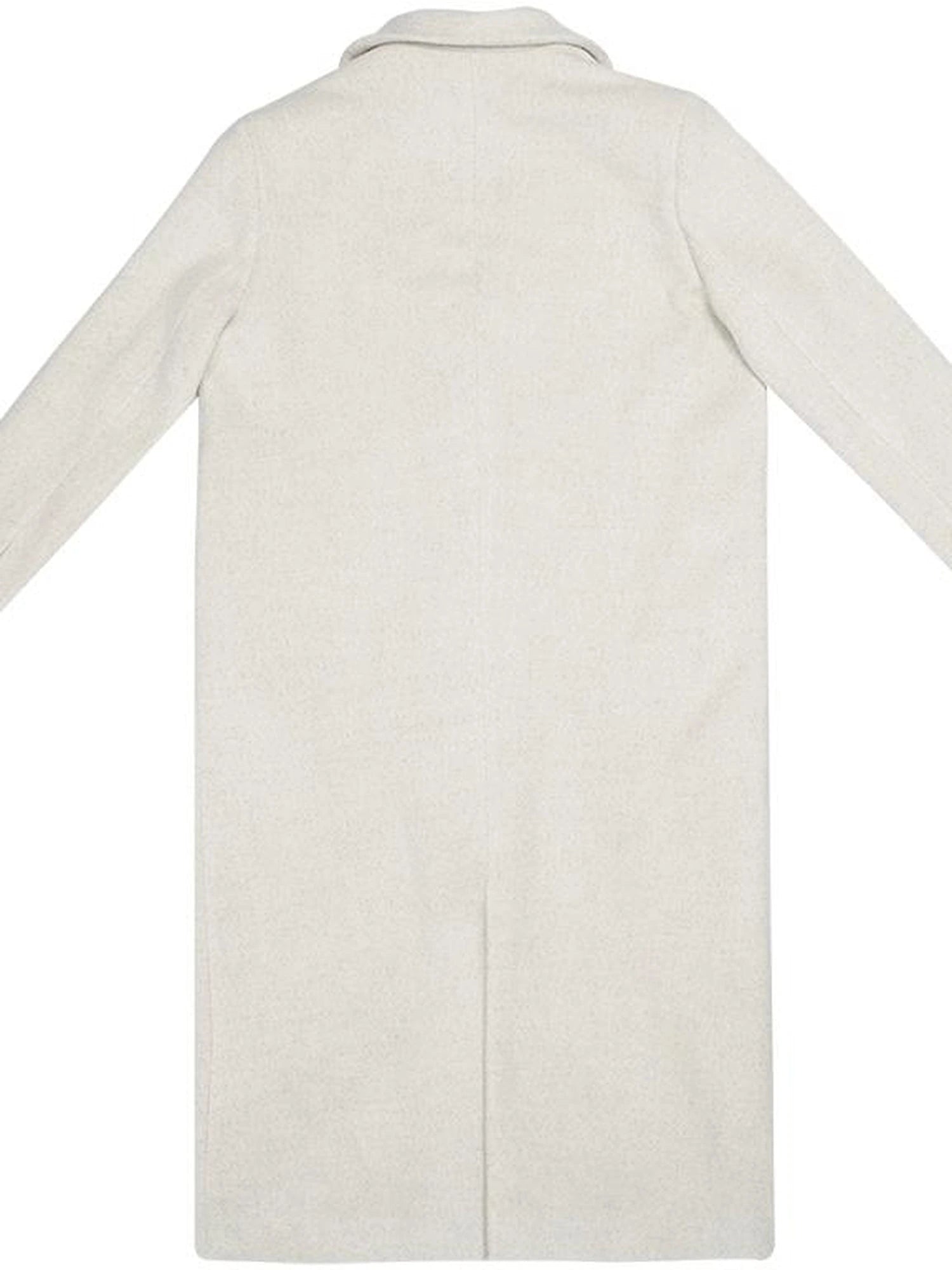 Day To Day Embroidered Star Mixed Wool Blend Long Coat