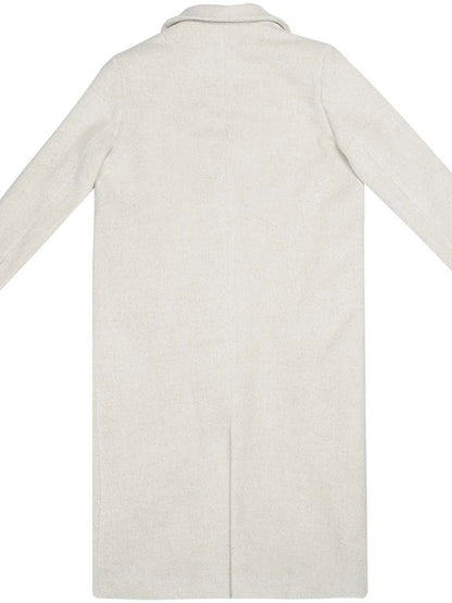 Day To Day Embroidered Star Mixed Wool Blend Long Coat