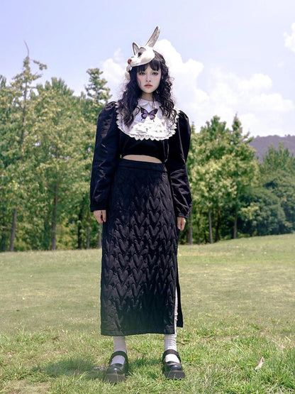 Day To Day Fairytale Park Split Side Knit Skirt