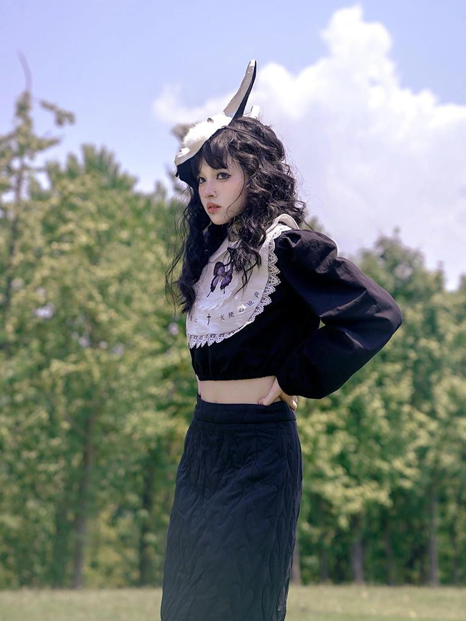 Day To Day Fairytale Park Split Side Knit Skirt