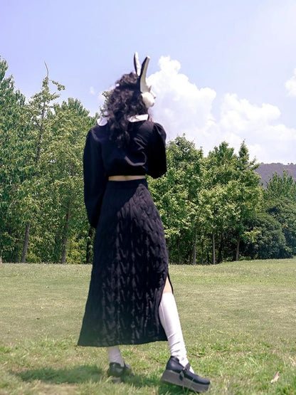 Day To Day Fairytale Park Split Side Knit Skirt