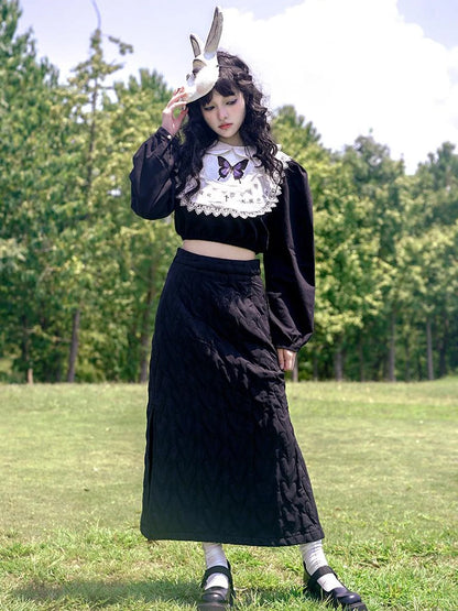 Day To Day Fairytale Park Split Side Knit Skirt