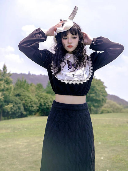 Day To Day Fairytale Park Split Side Knit Skirt