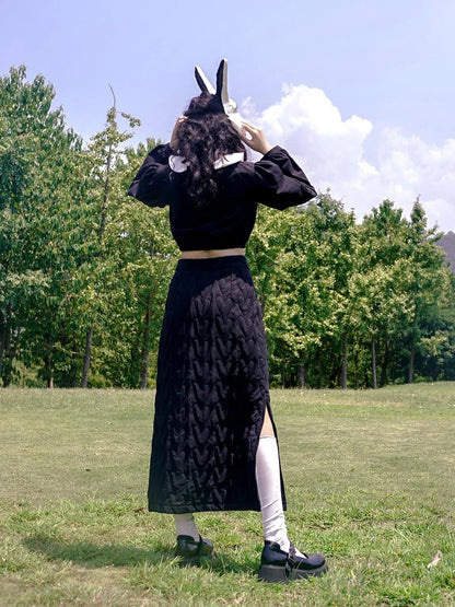 Day To Day Fairytale Park Split Side Knit Skirt