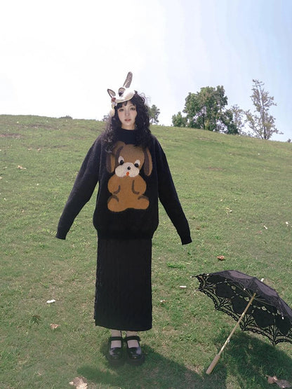 Day To Day Fairytale Park Split Side Knit Skirt