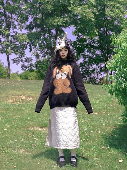 Day To Day Fairytale Park Split Side Knit Skirt