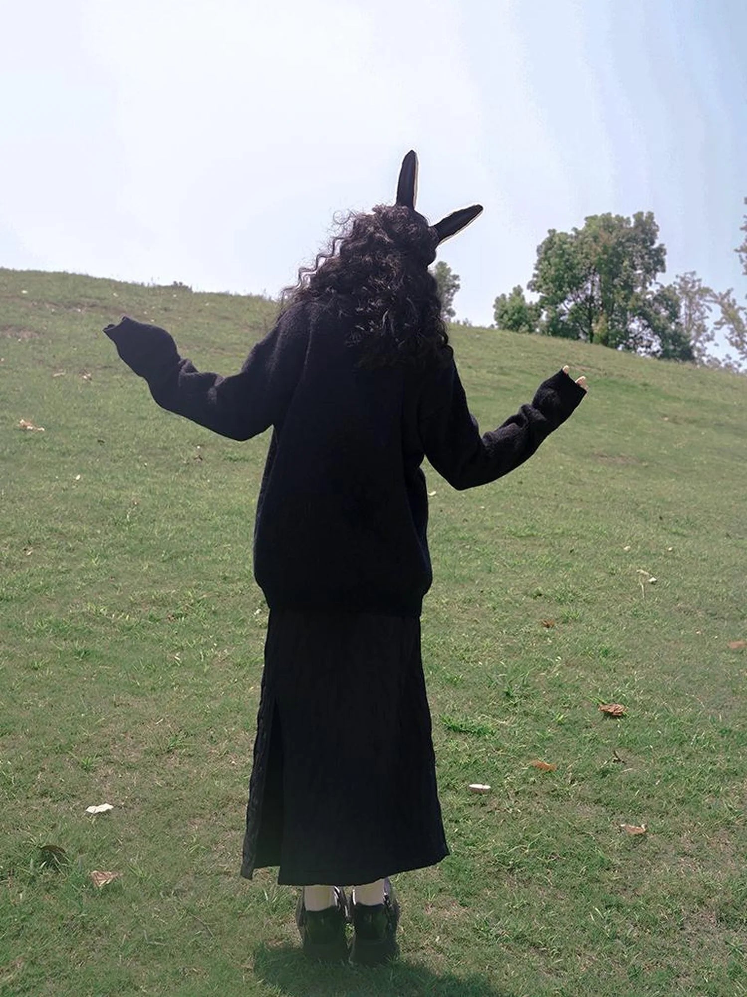 Day To Day Fairytale Park Split Side Knit Skirt