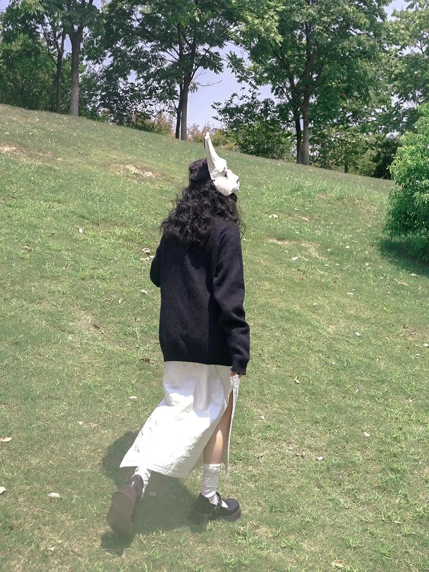 Day To Day Fairytale Park Split Side Knit Skirt