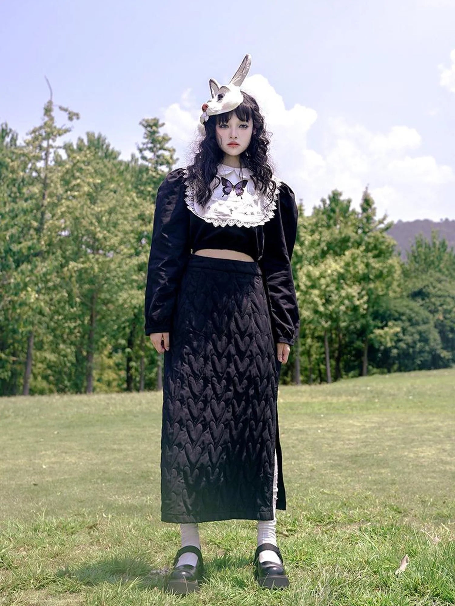 Day To Day Fairytale Park Split Side Knit Skirt