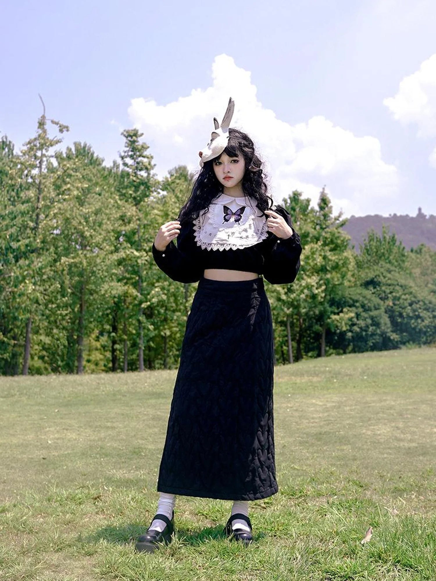 Day To Day Fairytale Park Split Side Knit Skirt