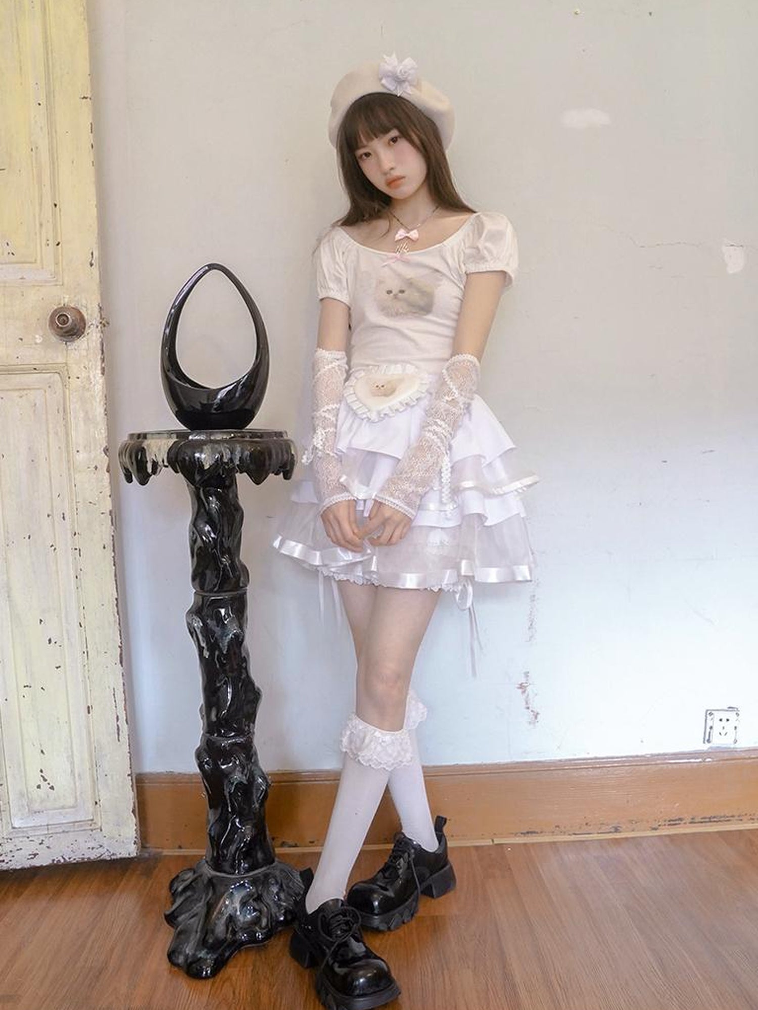 Daytoday Day To Day Princess Ballet Angel Print Fluffy Short Skirt
