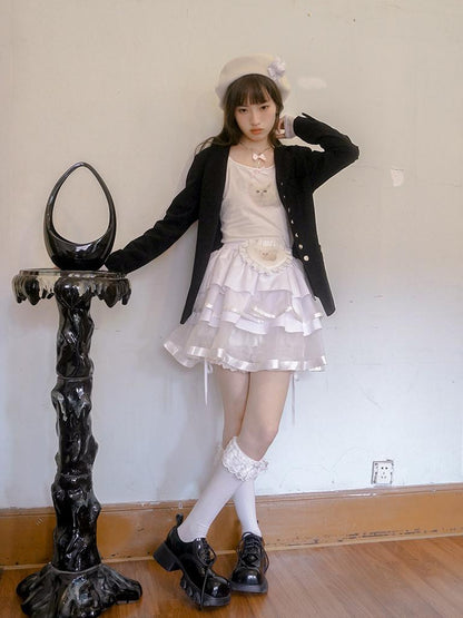 Daytoday Day To Day Princess Ballet Angel Print Fluffy Short Skirt
