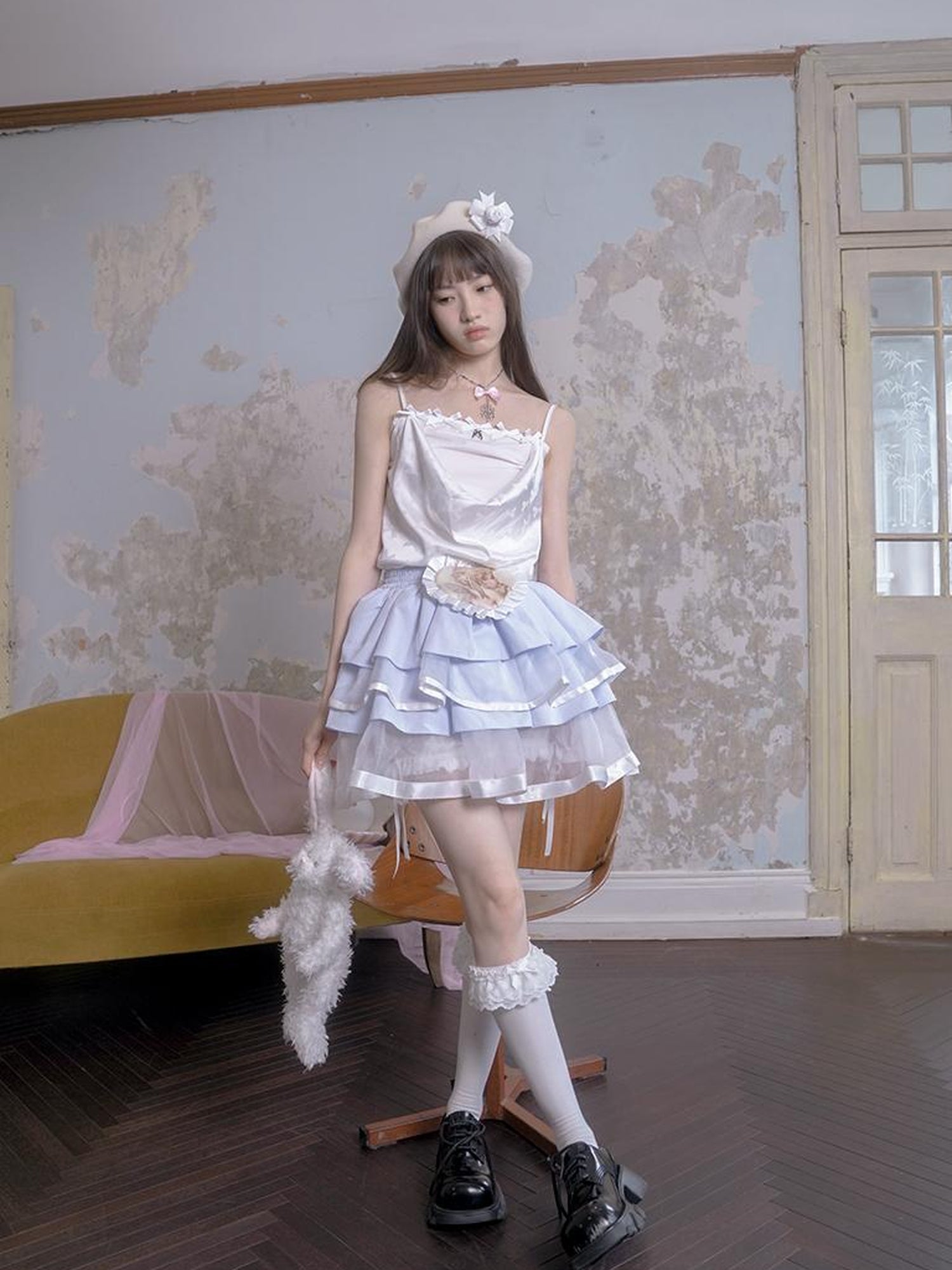 Daytoday Day To Day Princess Ballet Angel Print Fluffy Short Skirt