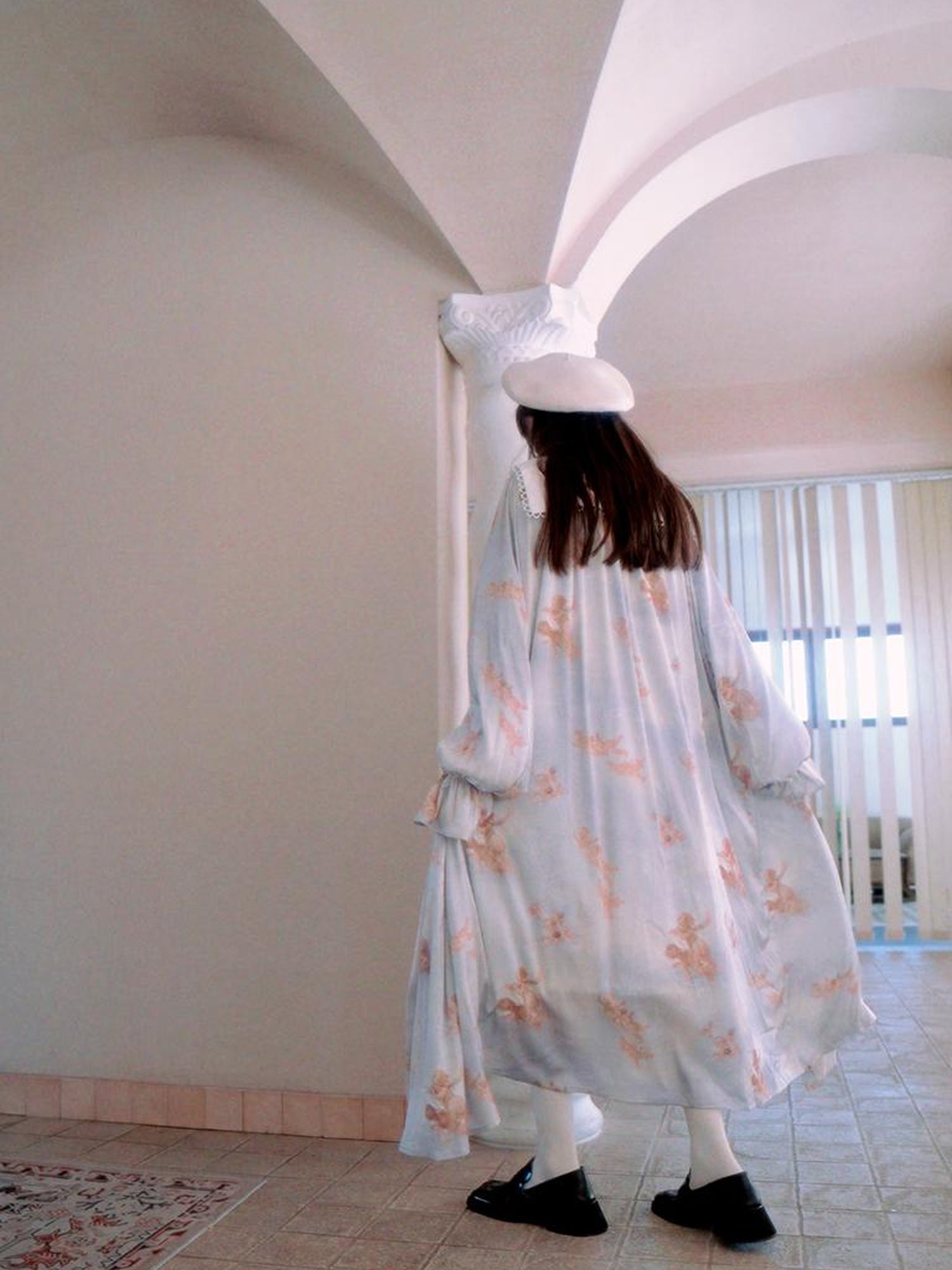 Daytoday Daytoday Print Angel Garden Long Sleeve Dress