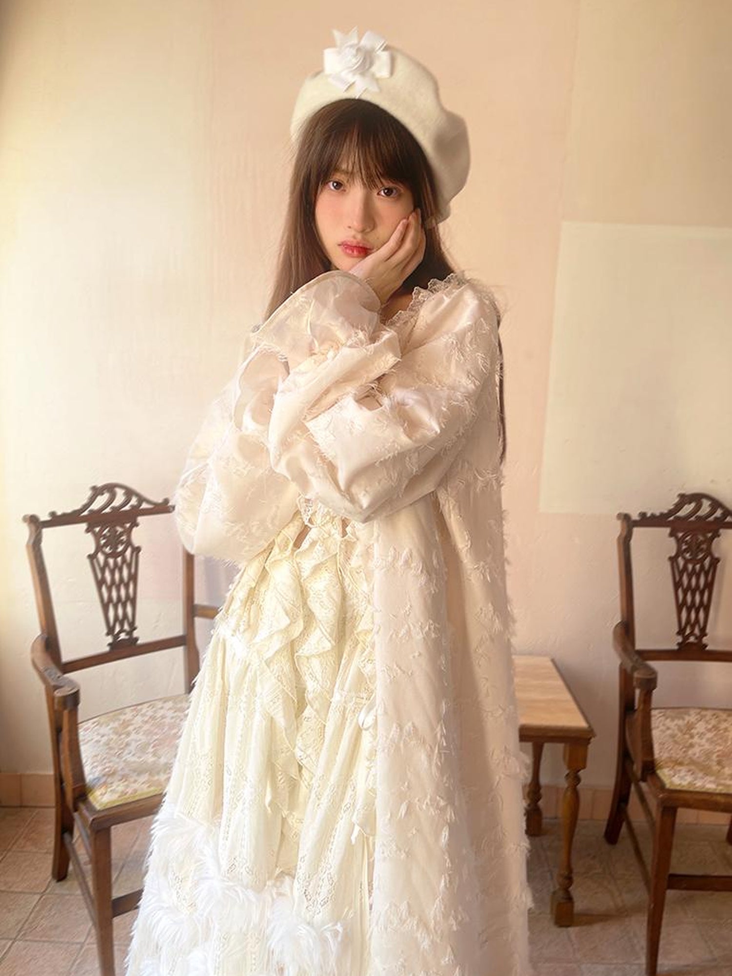 Daytoday Daytoday Print Angel Garden Long Sleeve Dress